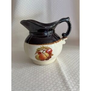 McCoy USA Pottery Vintage Pitcher Fruit and Berries #7528